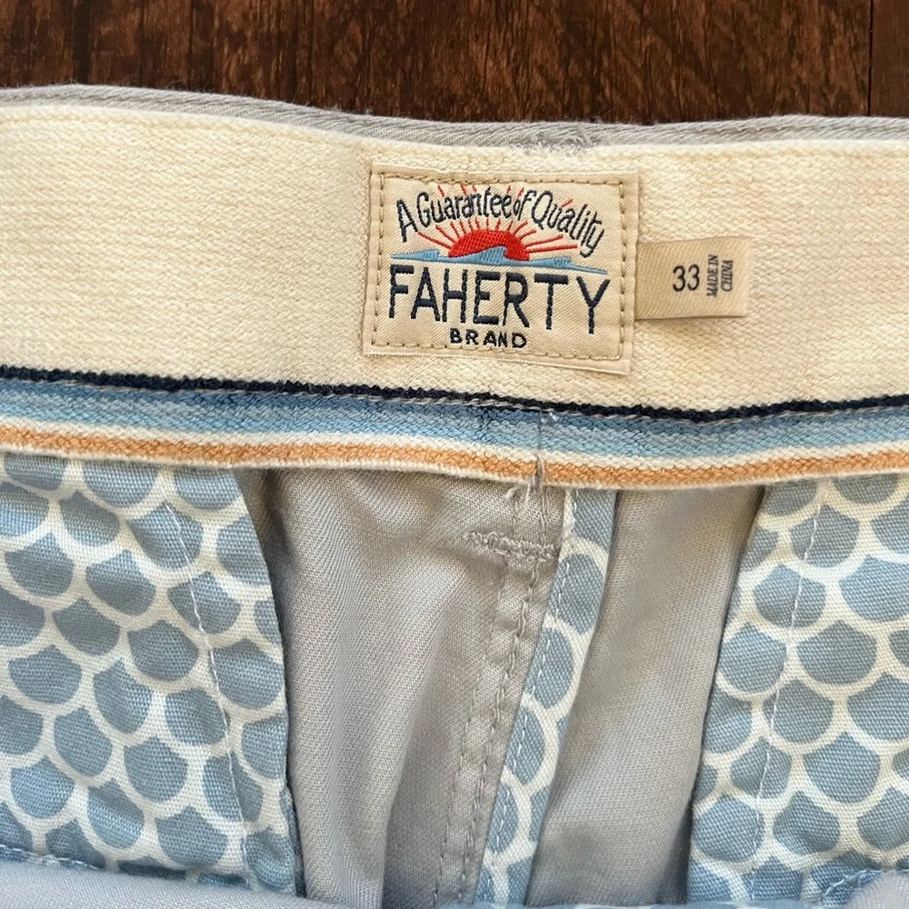 Faherty Light Grey Shorts Sz 33